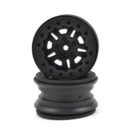 Pro-Line FaultLine 2.2 10 Spoke Bead-Loc Crawler Wheels (2) (Black/Black)