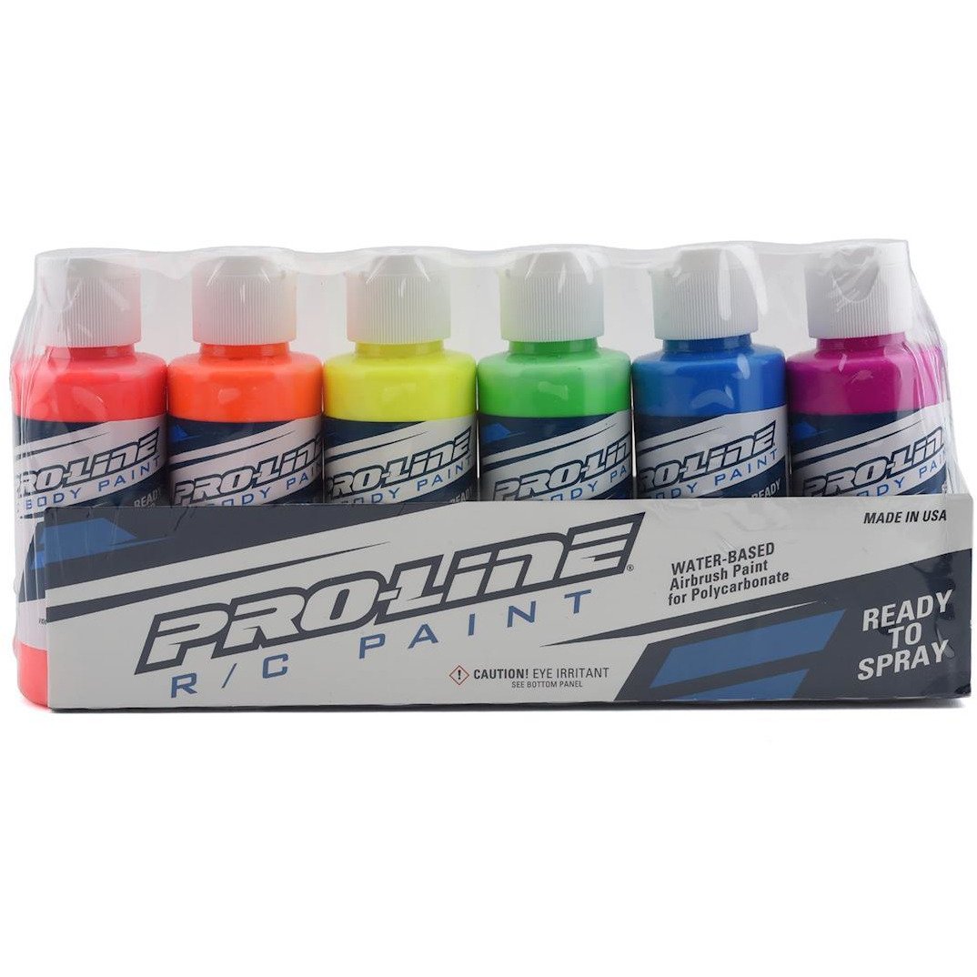 Pro-Line RC Body Airbrush Paint Fluorescent Color Set (6)
