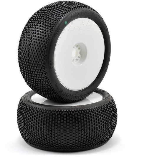 Pro-Line Blockade 2.0 Pre-Mounted VTR 1/8 Truck Tires (2) (White) (M3)
