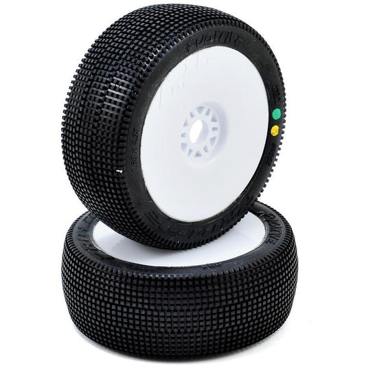 Pro-Line Fugitive Pre-Mounted 1/8 Buggy Tires (2) (White) (X3)