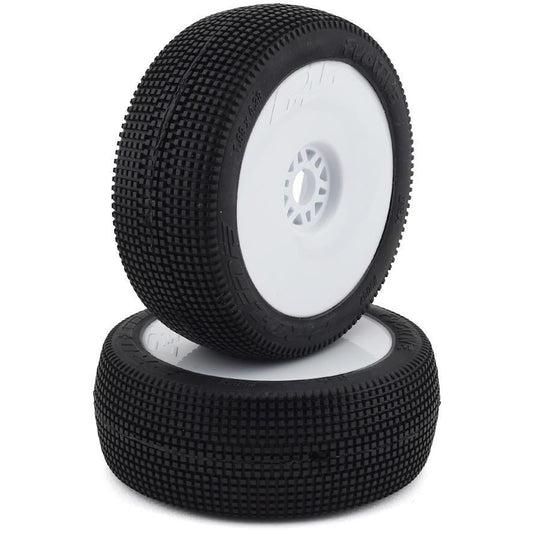 Pro-Line Fugitive Pre-Mounted 1/8 Buggy Tires (2) (White) (S2)