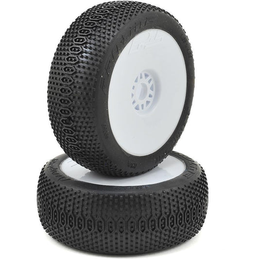 Pro-Line ElectroShot Pre-Mounted 1/8 Buggy Tires (White) (2) (X3)