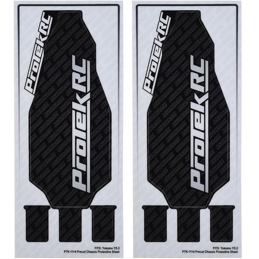 ProTek RC Yokomo YZ-2 CA & DTM Thick Precut Chassis Protector Sheet (Black) (2)
