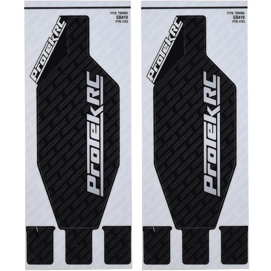ProTek RC Tekno EB410 Thick Precut Chassis Protective Sheet (Black) (2)