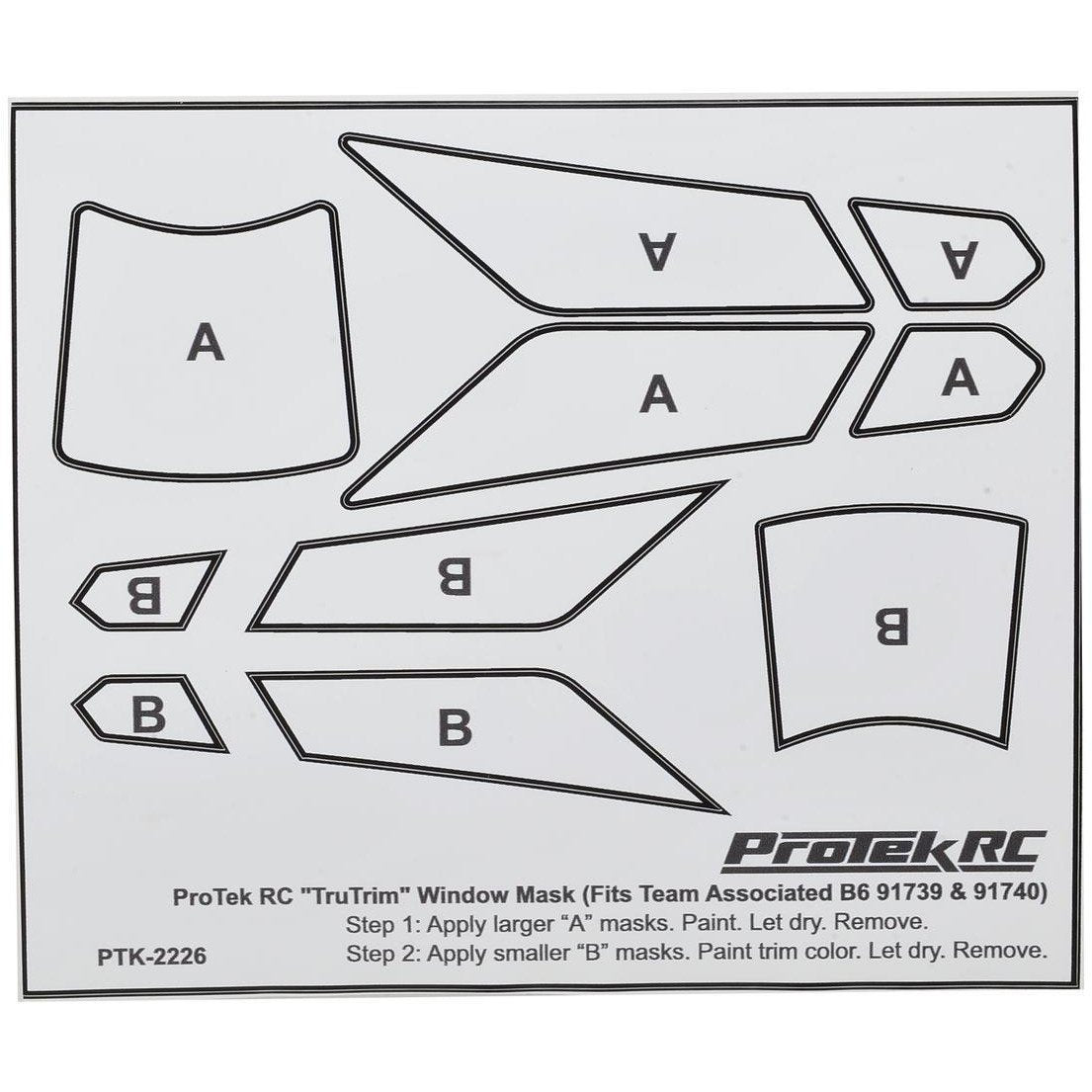 ProTek RC TruTrim B6/B6D Window Mask Trim Set (Fits ASC91739 & ASC91740)