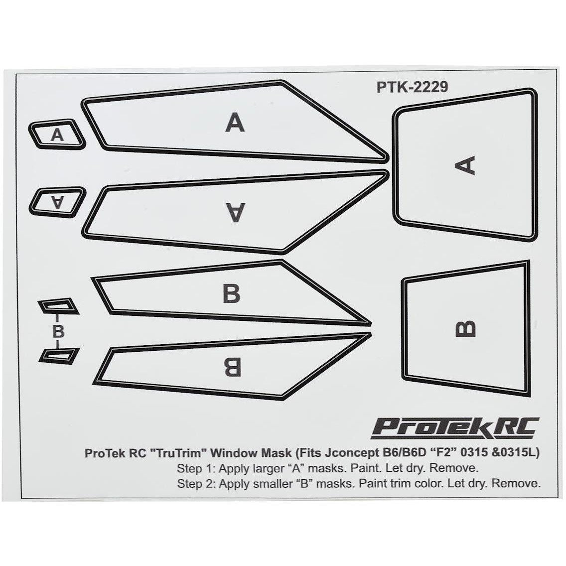 ProTek RC TruTrim B6/B6D F2 Window Mask Trim Set (Fits: JCO0315 & JCO0315L)