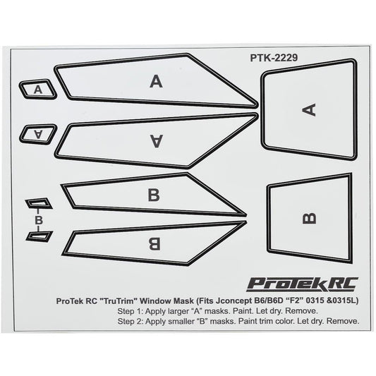 ProTek RC TruTrim B6/B6D F2 Window Mask Trim Set (Fits: JCO0315 & JCO0315L)