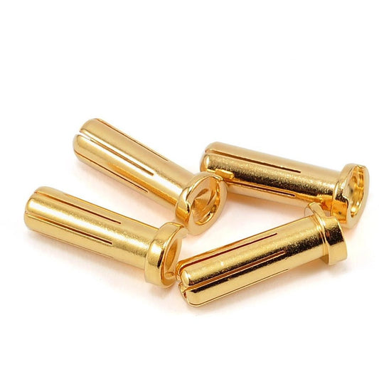 ProTek RC 5.0mm "Super Bullet" Solid Gold Connectors (4 Male)