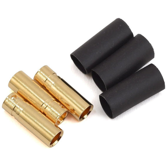 ProTek RC 4mm Short Female Bullet Connector w/Shrink Tube (3)