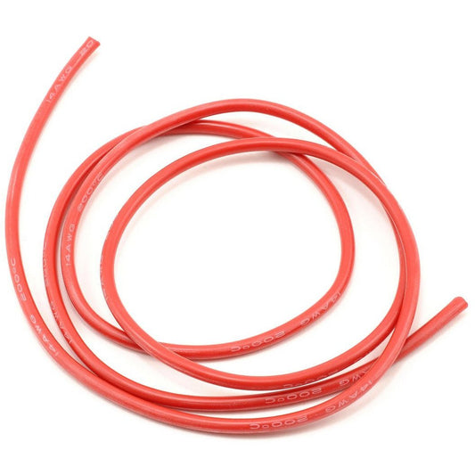 ProTek RC 14awg Red Silicone Hookup Wire (1 Meter)