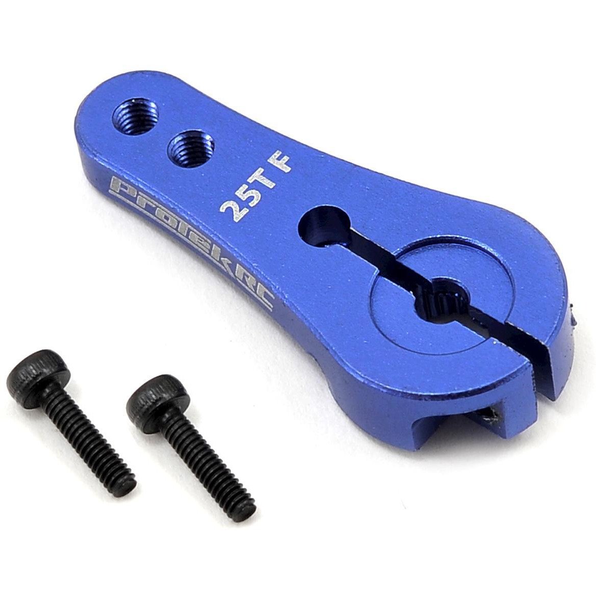 ProTek RC 4mm Aluminum Long Clamping Servo Horn (Blue) (25T)