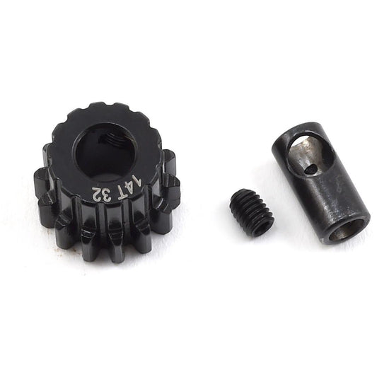 ProTek RC Steel 32P Pinion Gear w/3.17mm Reducer Sleeve (Mod .8) (5mm Bore) (14T)