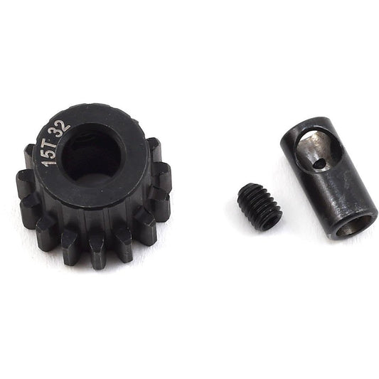 ProTek RC Steel 32P Pinion Gear w/3.17mm Reducer Sleeve (Mod .8) (5mm Bore) (15T)