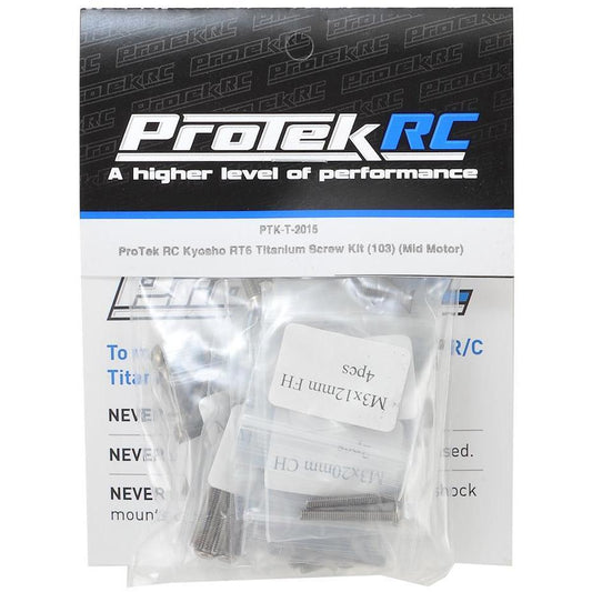 ProTek RC Kyosho RT6 Titanium Screw Kit (103) (Mid Motor)