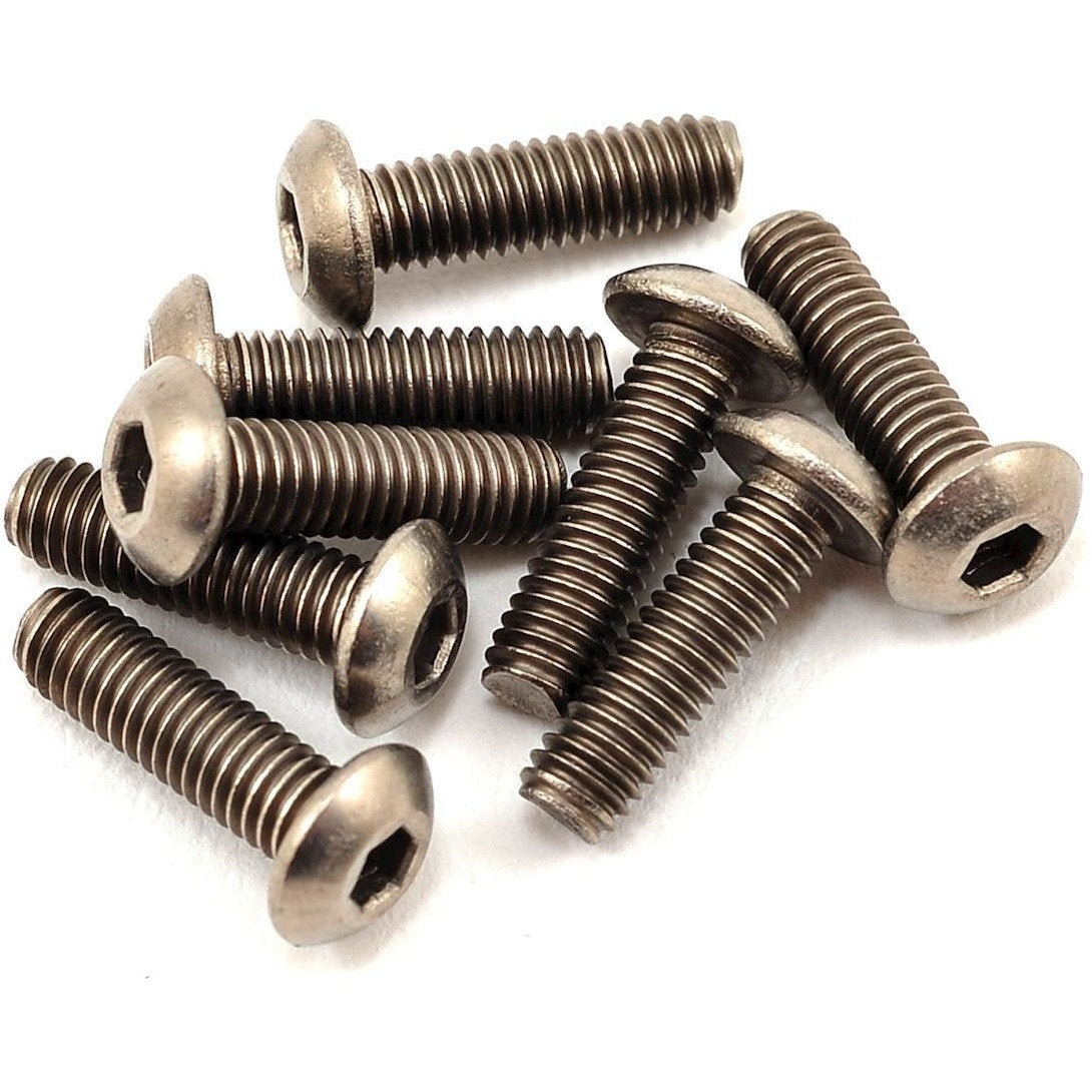 ProTek RC 3x10mm Titanium Button Head Hex Screw (8)