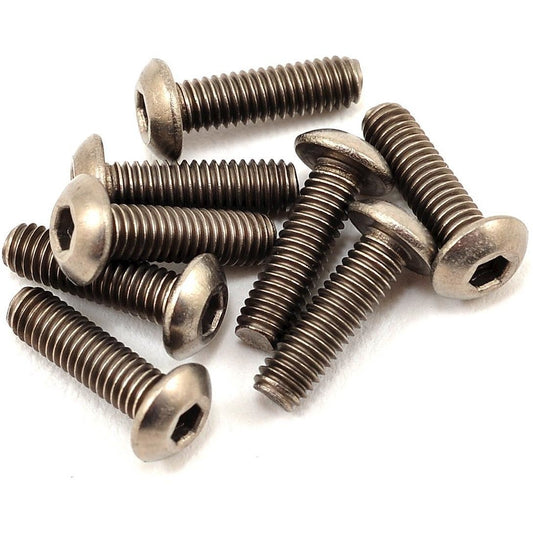 ProTek RC 3x10mm Titanium Button Head Hex Screw (8)