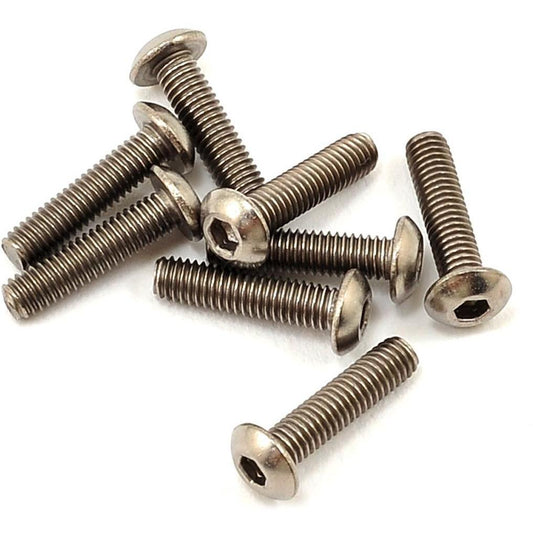ProTek RC 3x12mm Titanium Button Head Hex Screw (8)