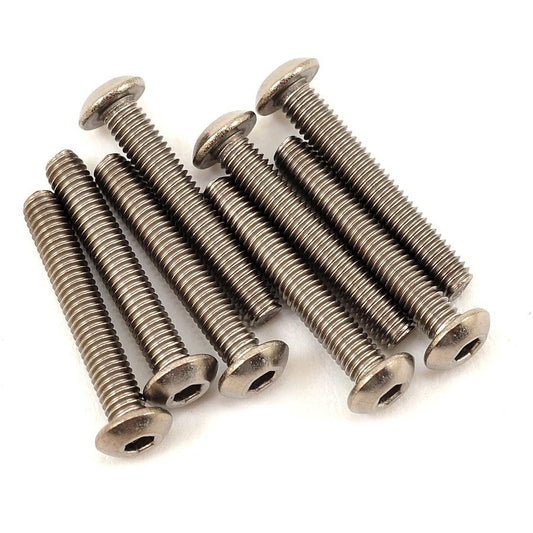ProTek RC 3x18mm Titanium Button Head Hex Screw (8)