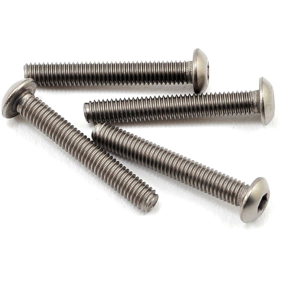 ProTek RC 3x20mm Titanium Button Head Hex Screw (4)