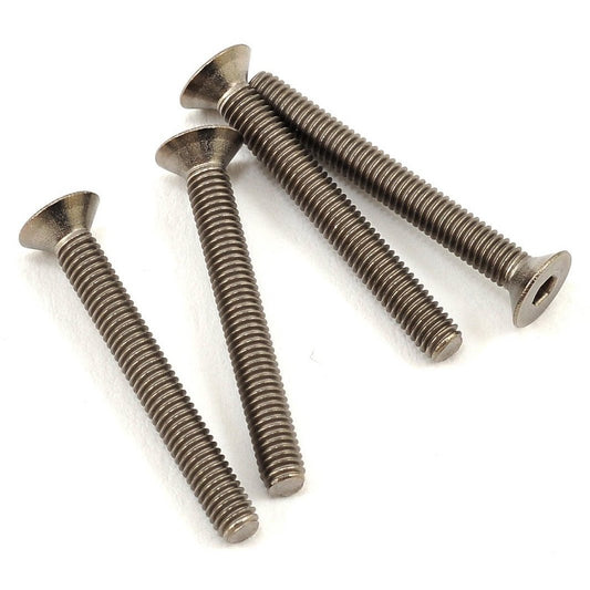 ProTek RC 3x25mm Titanium Flat Head Hex Screw (4)