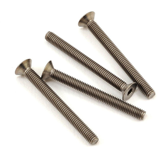 ProTek RC 3x30mm Titanium Flat Head Hex Screw (4)