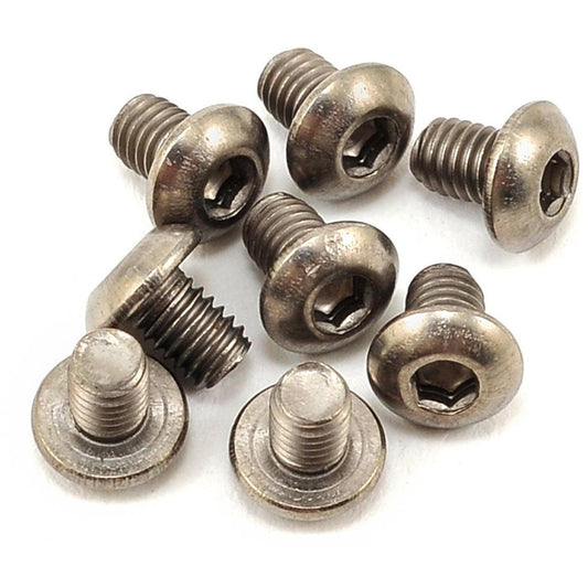ProTek RC 3x4mm Titanium Button Head Hex Screw (8)