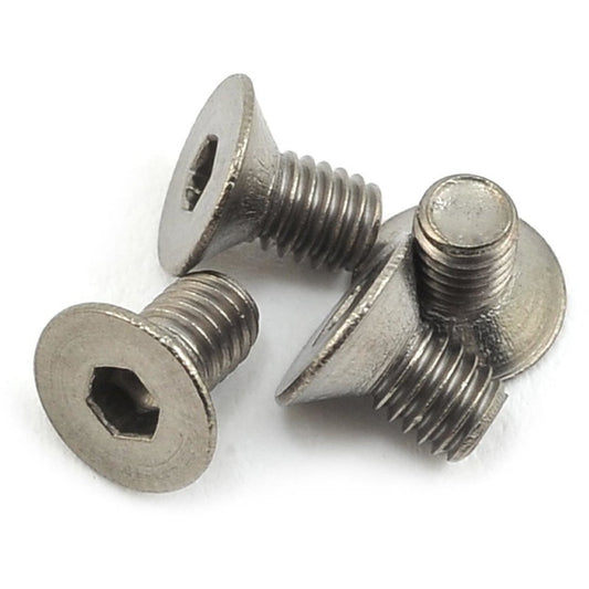 ProTek RC 3x5mm Titanium Flat Head Hex Screw (4)