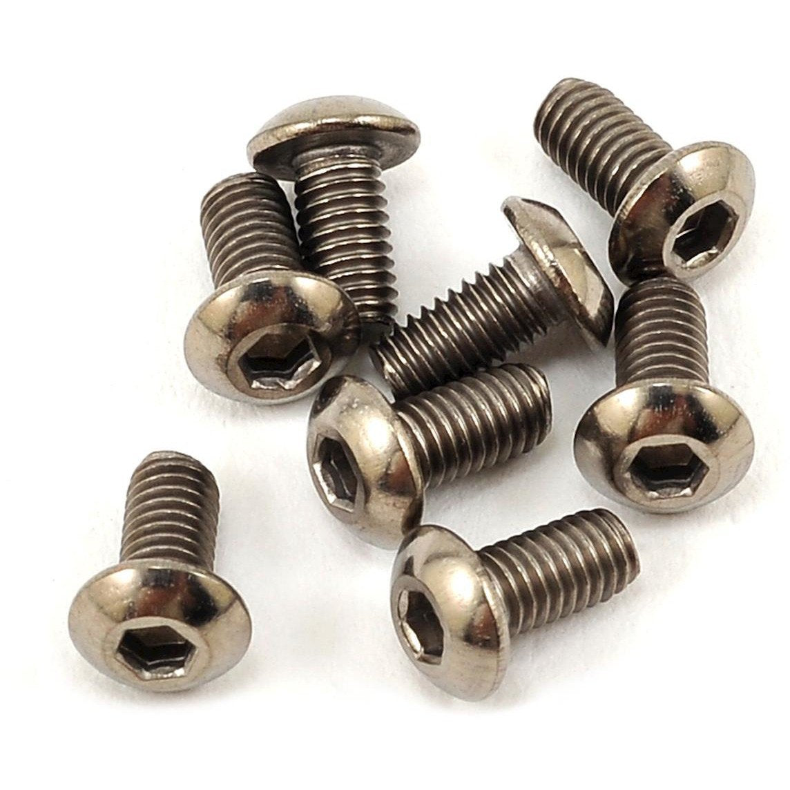 ProTek RC 3x6mm Titanium Button Head Hex Screw (8)