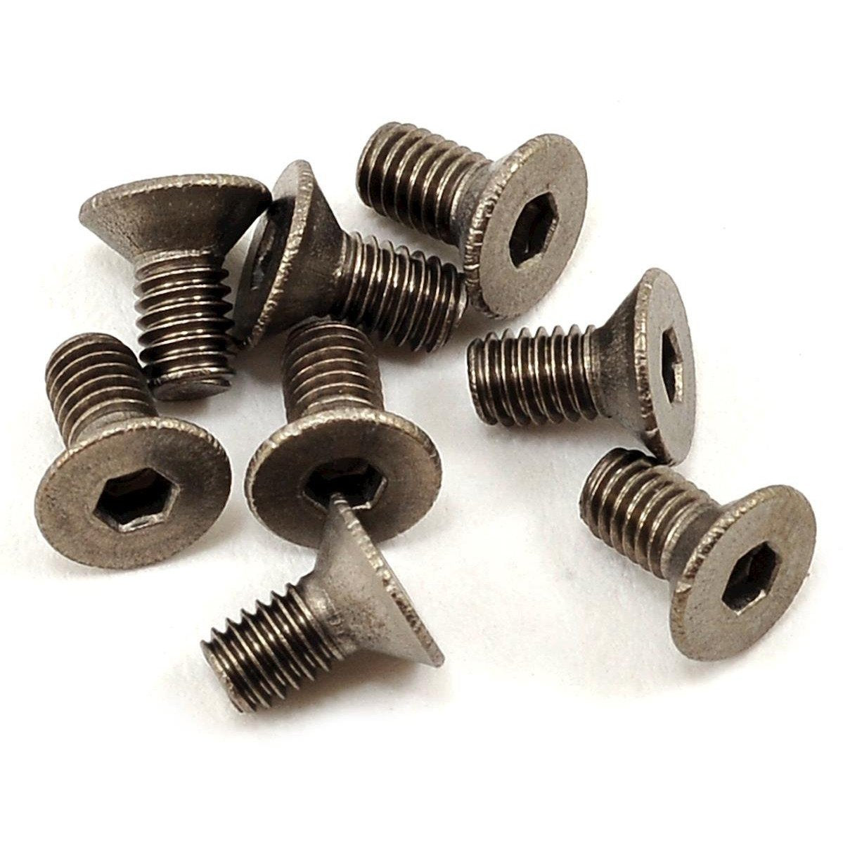 ProTek RC 3x6mm Titanium Flat Head Hex Screw (8)