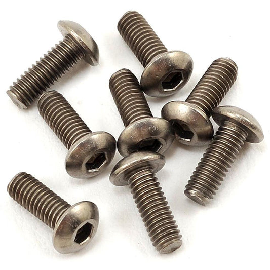 ProTek RC 3x8mm Titanium Button Head Hex Screw (8)
