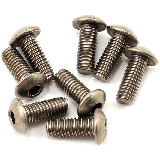 ProTek RC 4x10mm Titanium Button Head Hex Screw (8)
