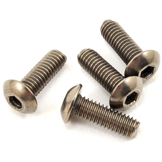 ProTek RC 4x12mm Titanium Button Head Hex Screw (4)