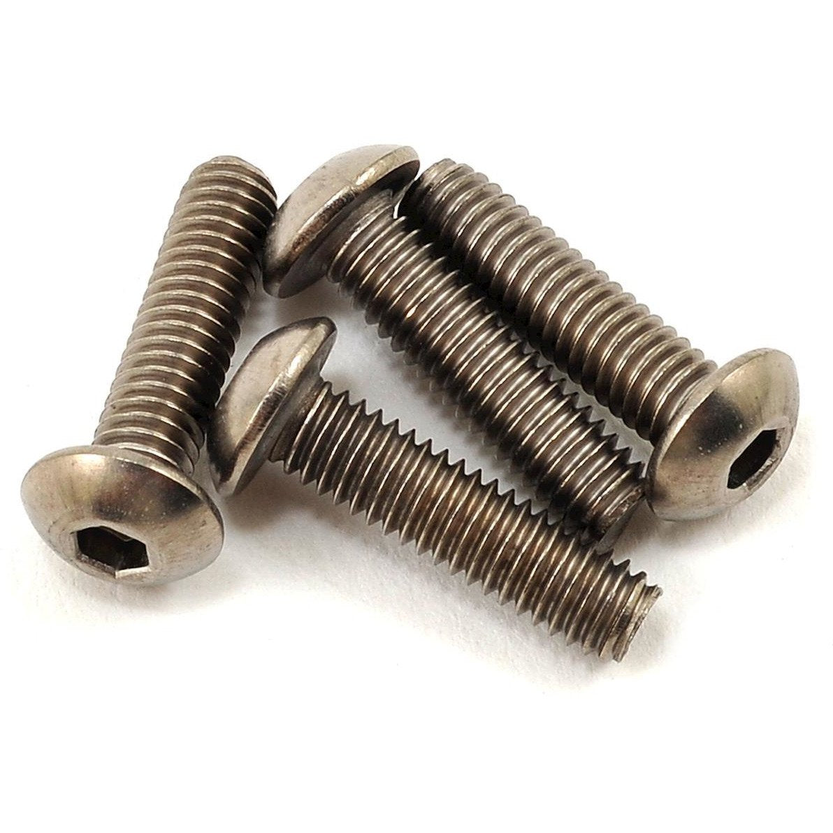 ProTek RC 4x15mm Titanium Button Head Hex Screw (4)