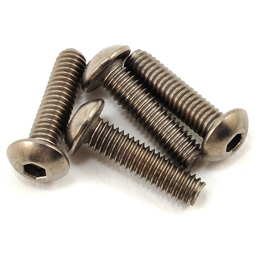 ProTek RC 4x15mm Titanium Button Head Hex Screw (4)
