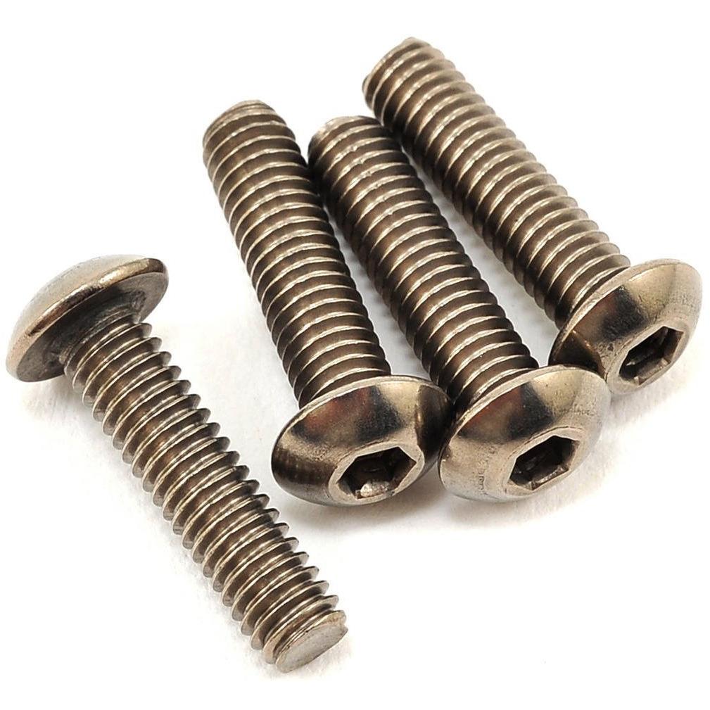 ProTek RC 4x16mm Titanium Button Head Hex Screw (4)