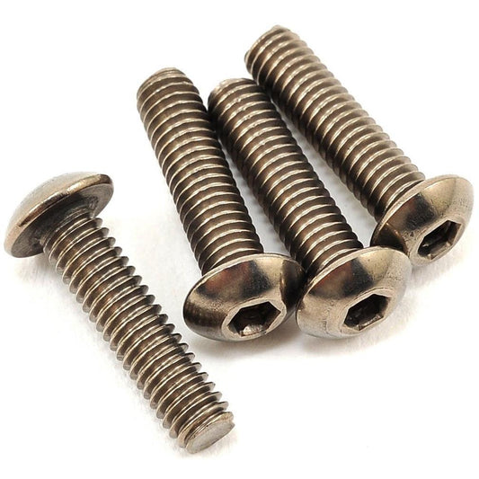 ProTek RC 4x16mm Titanium Button Head Hex Screw (4)