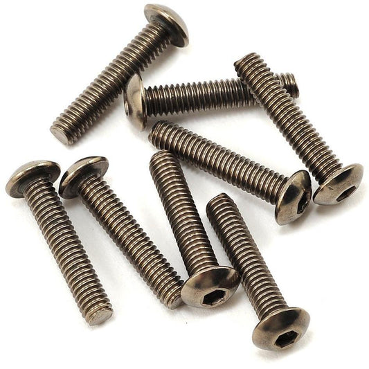 ProTek RC 4x20mm Titanium Button Head Hex Screw (8)