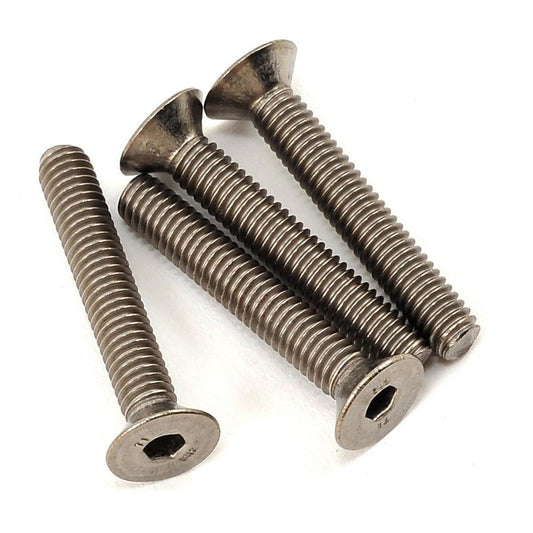 ProTek RC 4x25mm Titanium Flat Head Hex Screw (4)