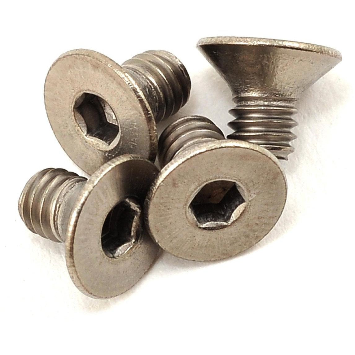 ProTek RC 4x6mm Titanium Flat Head Hex Screw (4)