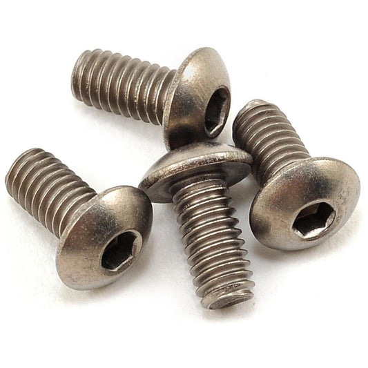 ProTek RC 4x8mm Titanium Button Head Hex Screw (4)