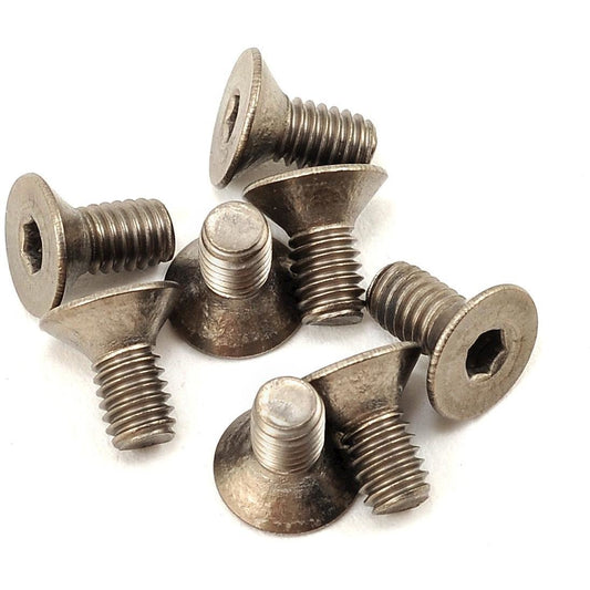 ProTek RC 4x8mm Titanium Flat Head Hex Screw (8)