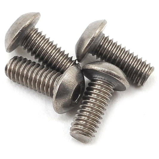 ProTek RC 2.5x6mm Titanium Button Head Hex Screw (4)