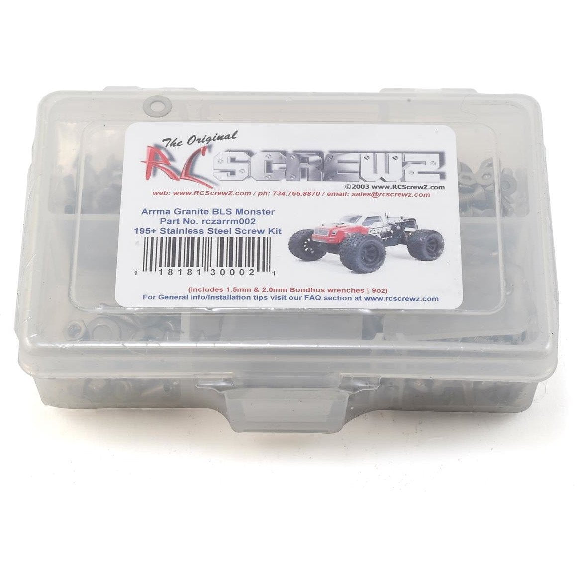 RC Screwz Arrma RC Granite Stainless Steel Screw Kit