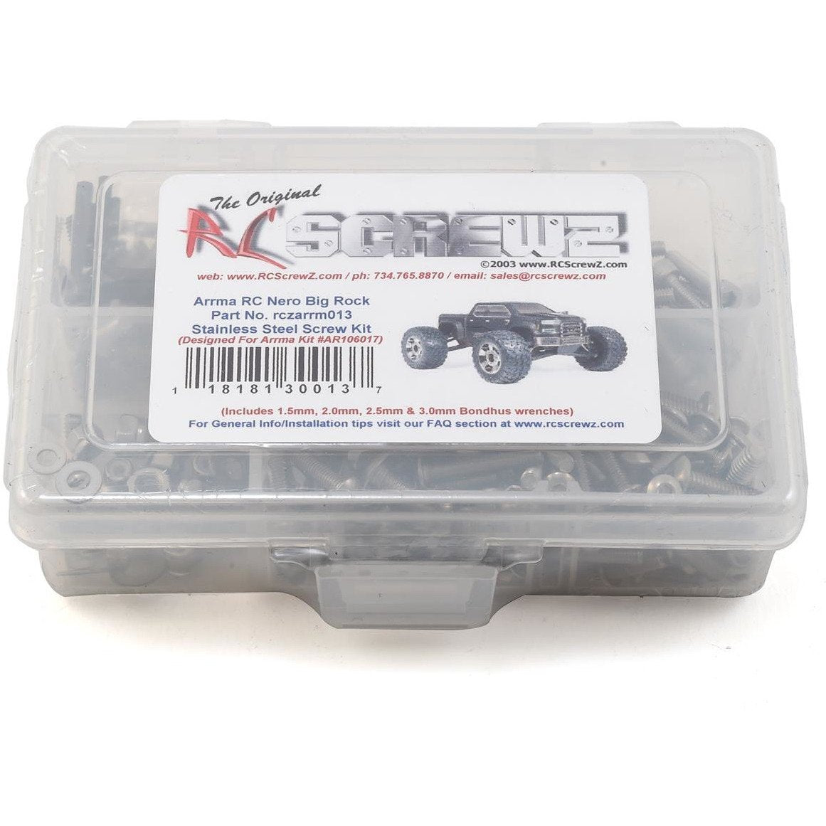 RC Screwz Arrma RC Nero Big Rock Stainless Screw Kit