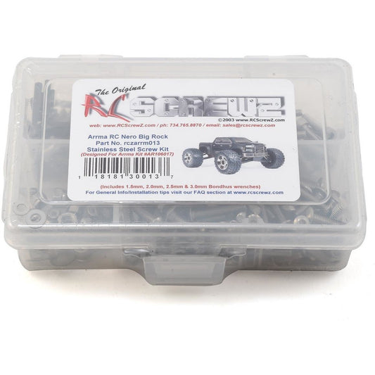 RC Screwz Arrma RC Nero Big Rock Stainless Screw Kit