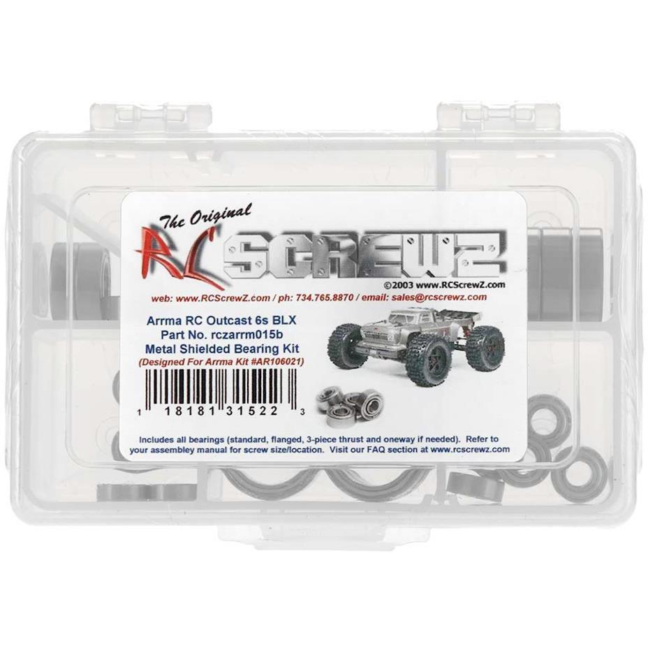 RC Screwz Metal Shielded Bearing Kit ARA Outcast 6s BLX