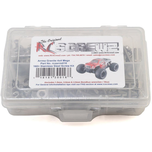 RC Screwz Arrma Granite 4x4 Mega Stainless Steel Screw Kit