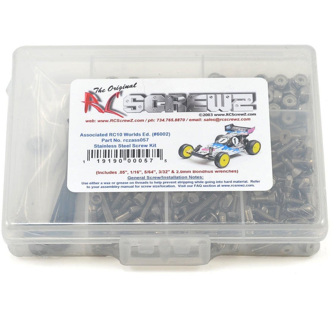 RC Screwz Associated RC10 Worlds Stainless Steel Screw Kit