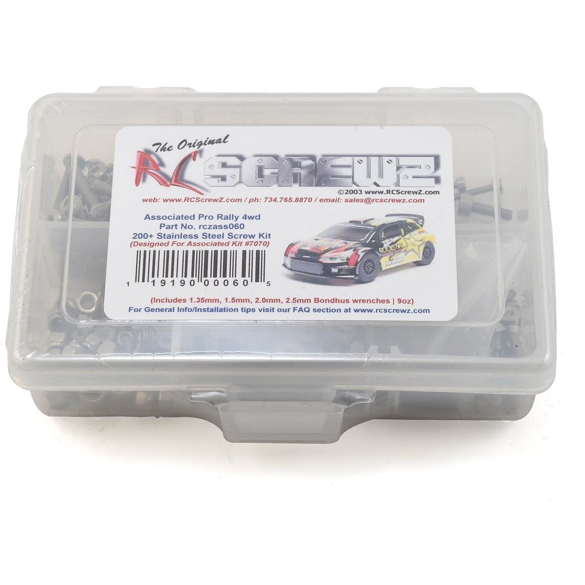 RC Screwz Associated Pro Rally 4wd Stainless Steel Screw Kit
