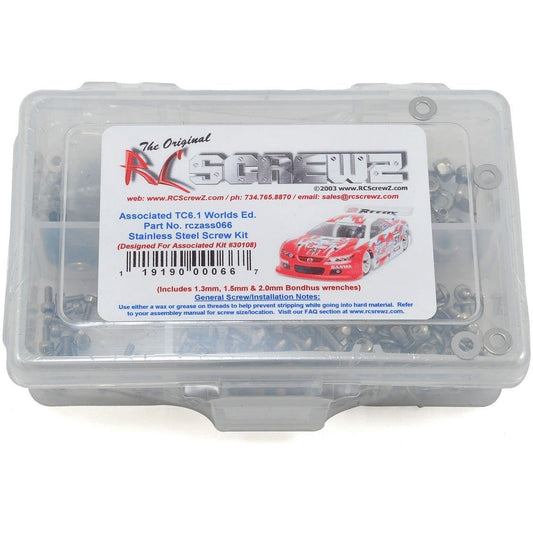 RC Screwz Associated TC6.1 Worlds Edition Stainless Steel Screw Kit
